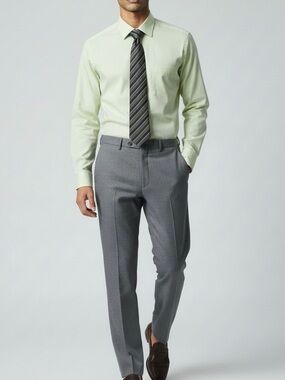 Balmain Paris Regular Fit Spread Collar 100% Cotton Shirt | Size M